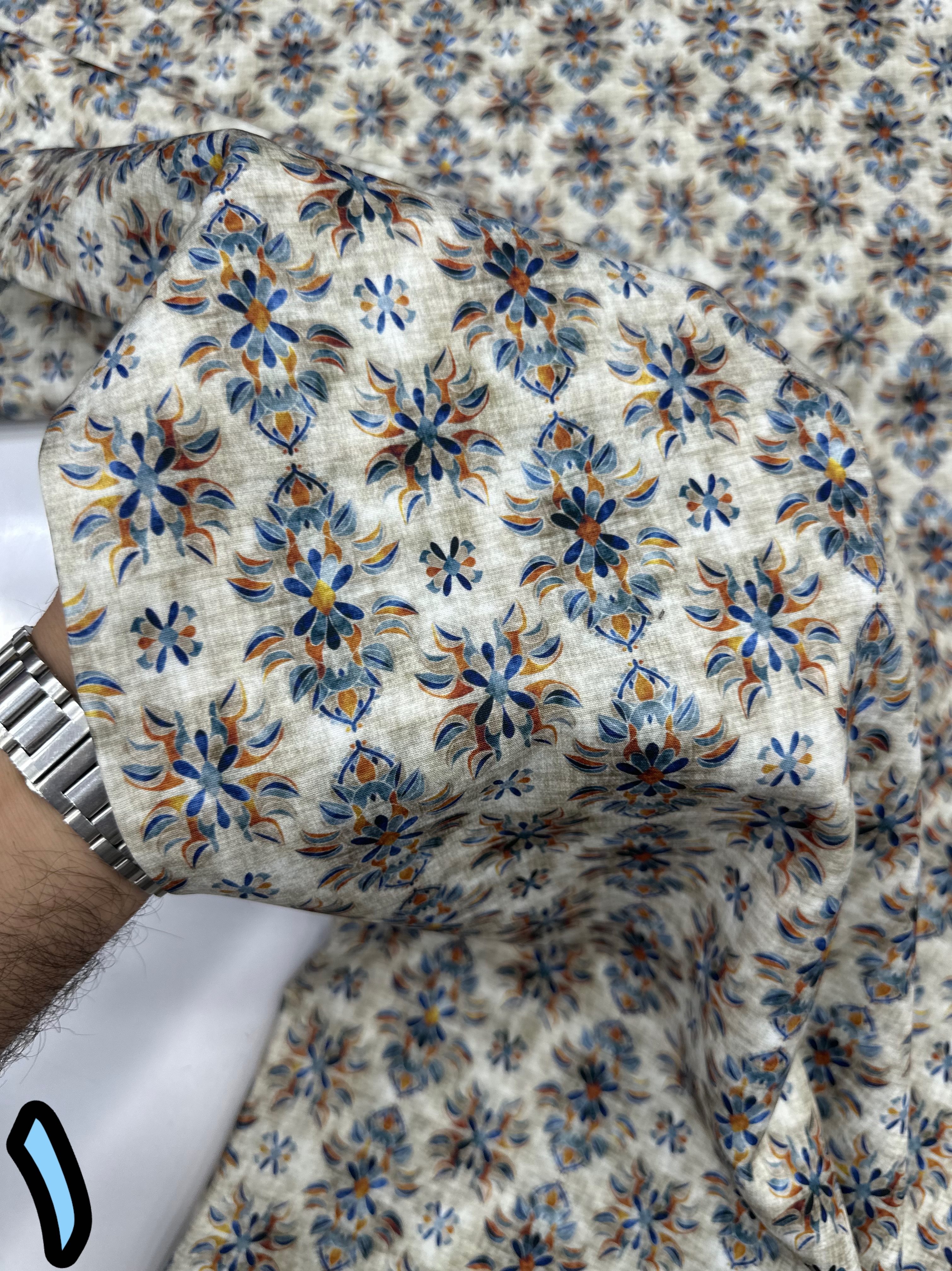 پارچه کرپ مازراتی طرح دار